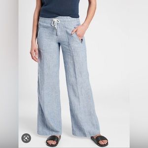 Athleta Cabo Wide Leg Linen Pant 8P